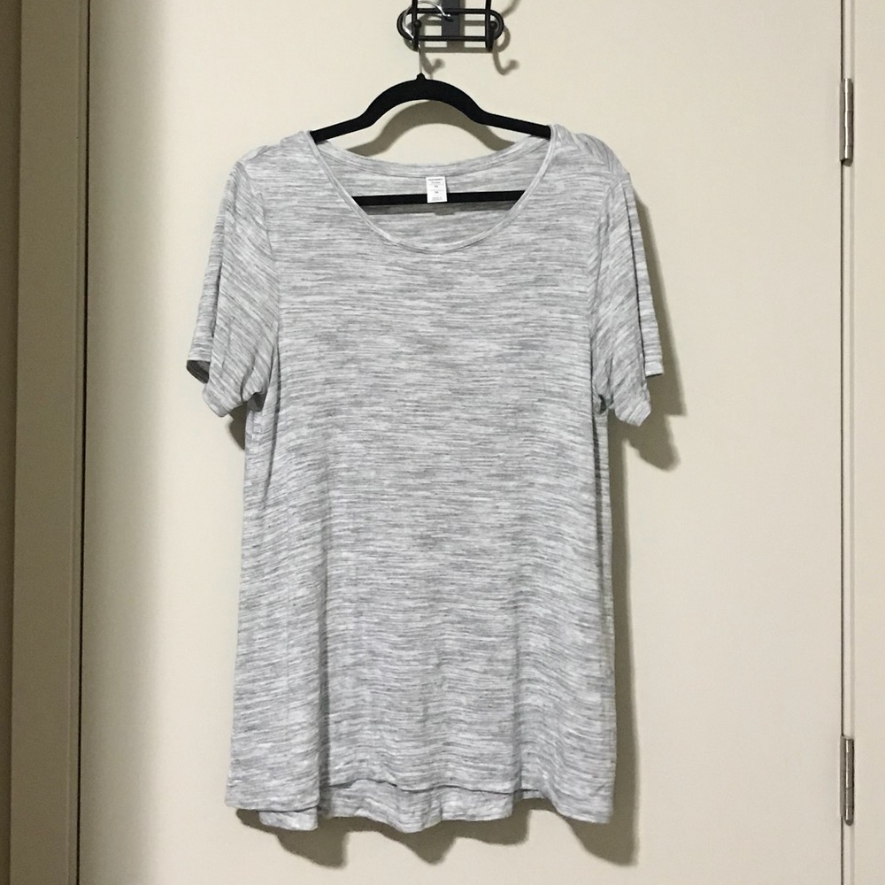 Grey Luxe Boat-Neck Swing Tee